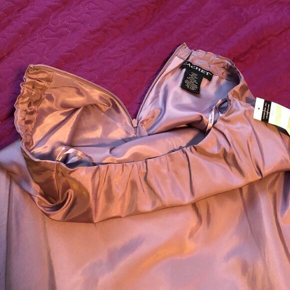NWT 90’s Cachet metallic violet / lavender  skirt & jacket -   size 8 TALL - Picture 7 of 12